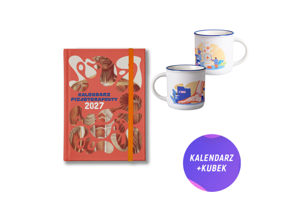 Pakiet: Kalendarz fizjoterapeuty 2027 + Kubek emaliowany
